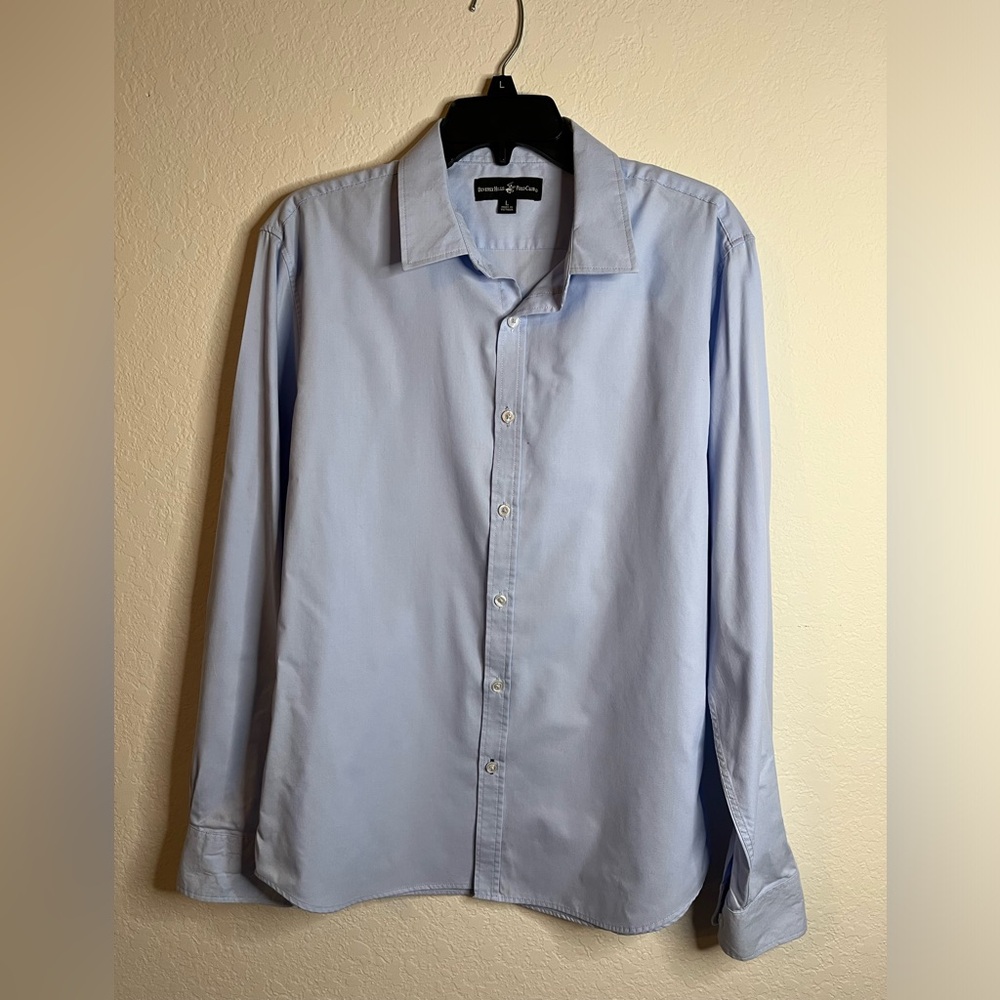 Beverly Hills Polo Club Large dress/smart casual button down. Light blue.